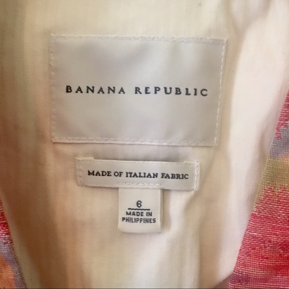 {Banana Republic} Floral Linen Blend Tie Blazer - Picture 6 of 8
